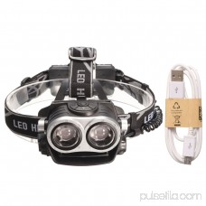 4000LM T6 LED Headlamp Adjustable Focus Headlight Head Torch 3 Modes with USB Charging Cable For Camping Fishing Hiking